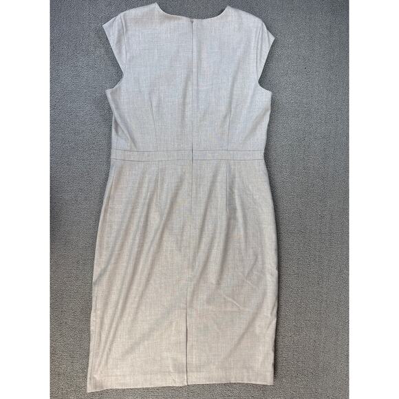 NWT Ann Taylor Dress Career Knee Length Business Tan Size 12 - Picture 2 of 6